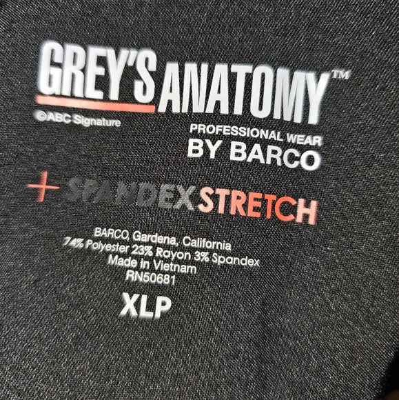 NEW with tags Greys anatomy XLP XL Petite black Scrub pants jogger style - Picture 13 of 13
